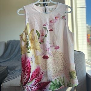 Ted Baker Floral Sleeveless Blouse Size 3